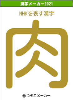 NHKの2021年の漢字メーカー結果