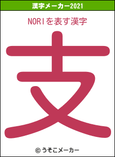 NORIの2021年の漢字メーカー結果