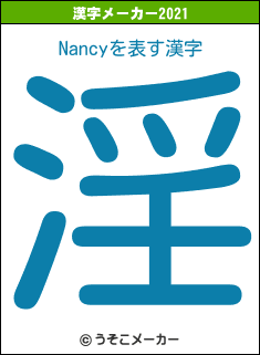 Nancyの2021年の漢字メーカー結果