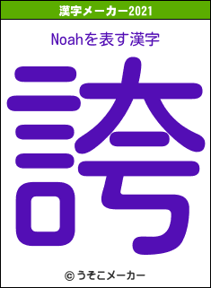 Noahの2021年の漢字メーカー結果