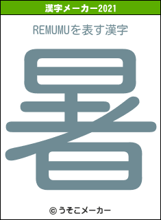 REMUMUの2021年の漢字メーカー結果