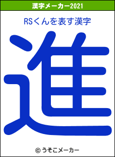 RSくんの2021年の漢字メーカー結果