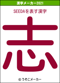 SEEDAの2021年の漢字メーカー結果