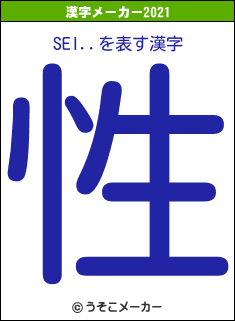 SEI..の2021年の漢字メーカー結果
