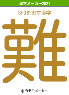 SHOの2021年の漢字メーカー結果