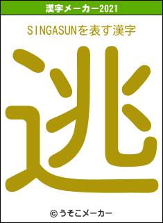 SINGASUNの2021年の漢字メーカー結果