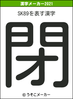 SK89の2021年の漢字メーカー結果