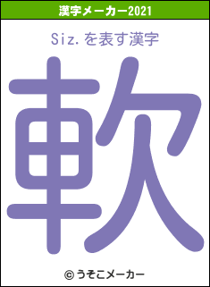 Siz.の2021年の漢字メーカー結果