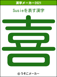 Susieの2021年の漢字メーカー結果