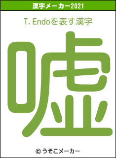T.Endoの2021年の漢字メーカー結果