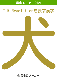 T.M.Revolutionの2021年の漢字メーカー結果