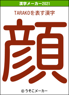TARAKOの2021年の漢字メーカー結果