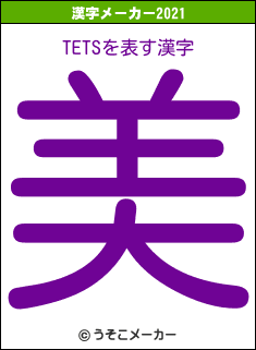 TETSの2021年の漢字メーカー結果