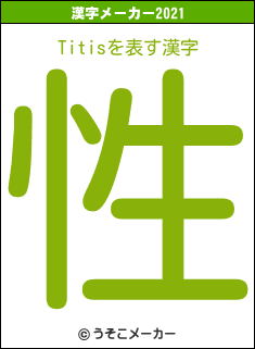 Titisの2021年の漢字メーカー結果