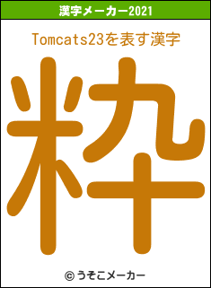 Tomcats23の2021年の漢字メーカー結果