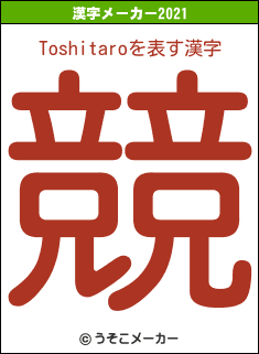 Toshitaroの2021年の漢字メーカー結果