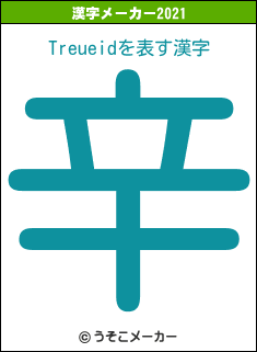Treueidの2021年の漢字メーカー結果