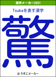 Tsukaの2021年の漢字メーカー結果