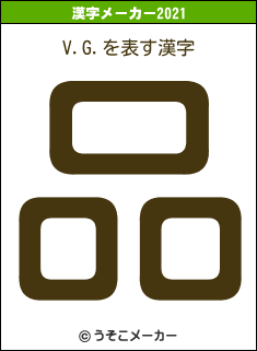 V.G.の2021年の漢字メーカー結果
