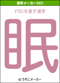 VTECの2021年の漢字メーカー結果