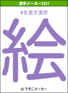Wの2021年の漢字メーカー結果