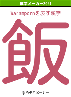 Warampornの2021年の漢字メーカー結果