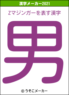 Zマジンガーの2021年の漢字メーカー結果