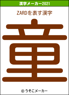 ZARDの2021年の漢字メーカー結果
