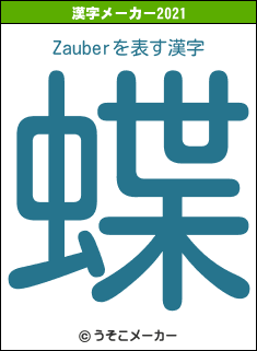 Zauberの2021年の漢字メーカー結果