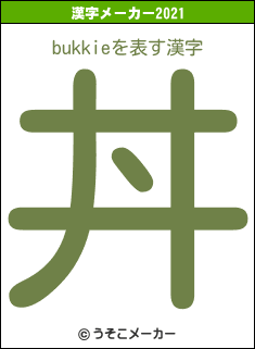 bukkieの2021年の漢字メーカー結果