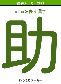 cleoの2021年の漢字メーカー結果