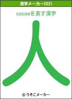 cocoaの2021年の漢字メーカー結果