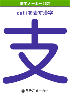 detiの2021年の漢字メーカー結果