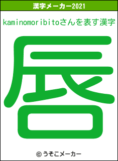kaminomoribitoさんの2021年の漢字メーカー結果