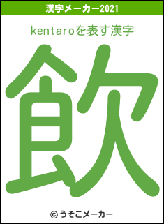 kentaroの2021年の漢字メーカー結果