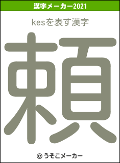kesの2021年の漢字メーカー結果