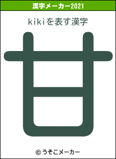 kikiの2021年の漢字メーカー結果