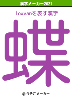 lowvanの2021年の漢字メーカー結果