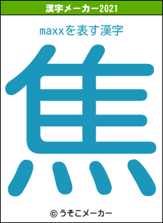 maxxの2021年の漢字メーカー結果