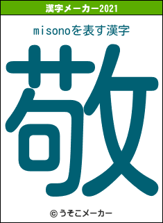 misonoの2021年の漢字メーカー結果
