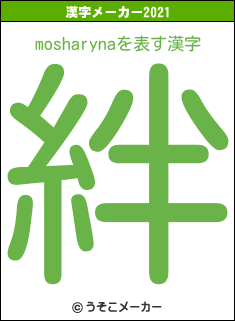 mosharynaの2021年の漢字メーカー結果