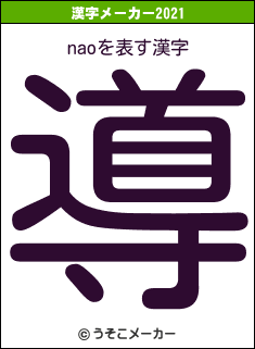 naoの2021年の漢字メーカー結果