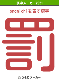 onomichiの2021年の漢字メーカー結果