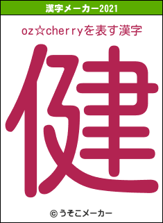 oz☆cherryの2021年の漢字メーカー結果