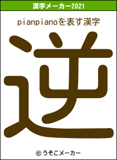 pianpianoの2021年の漢字メーカー結果