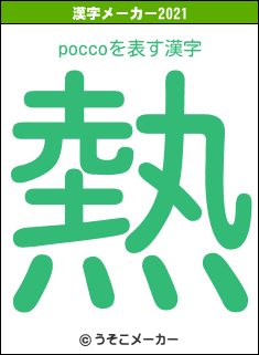 poccoの2021年の漢字メーカー結果