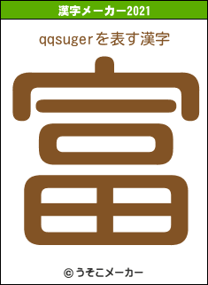 qqsugerの2021年の漢字メーカー結果