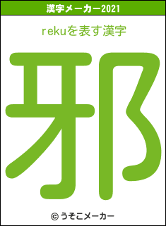 rekuの2021年の漢字メーカー結果