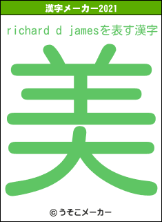 richard d jamesの2021年の漢字メーカー結果