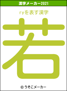 ryの2021年の漢字メーカー結果